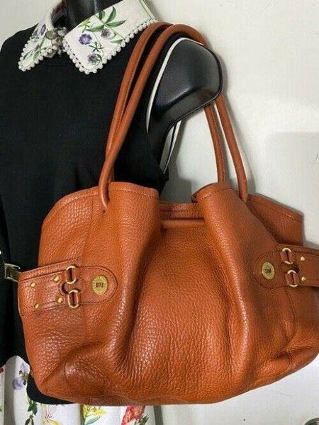 cole haan xl orange leather shoulder bag
