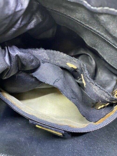 gucci vintage shoulder black leather cross body bag