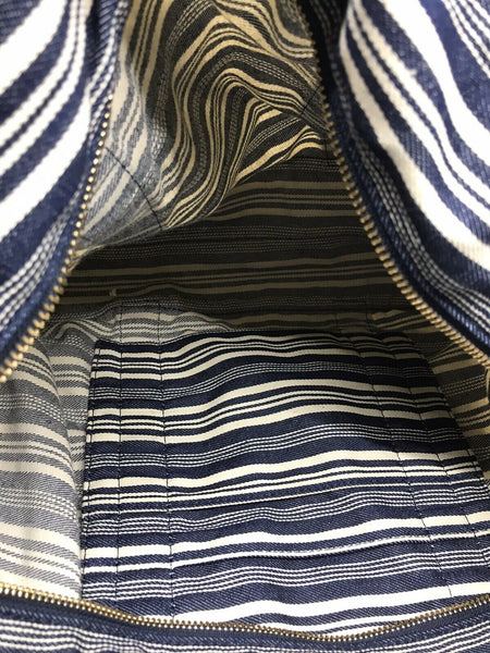 TORY BURCH Fabric striped tote bag