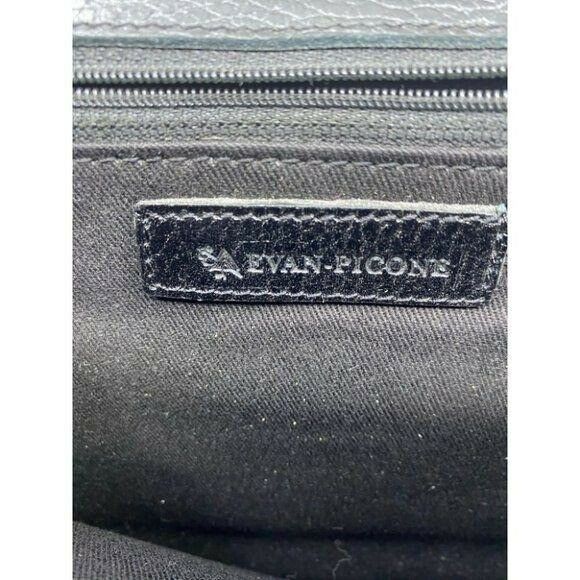 Evan Picone Black Vintage Leather Handbag