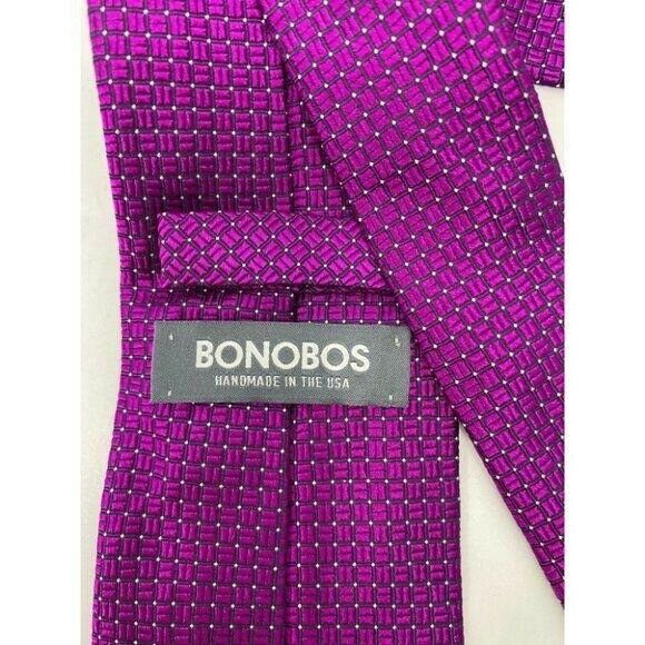 New! BONOBOS Purple Premium Neck Tie Made in USA