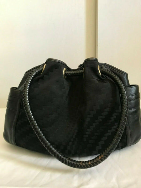 Cole Haan Denney Black Fabric/Leather Shoulder Bag