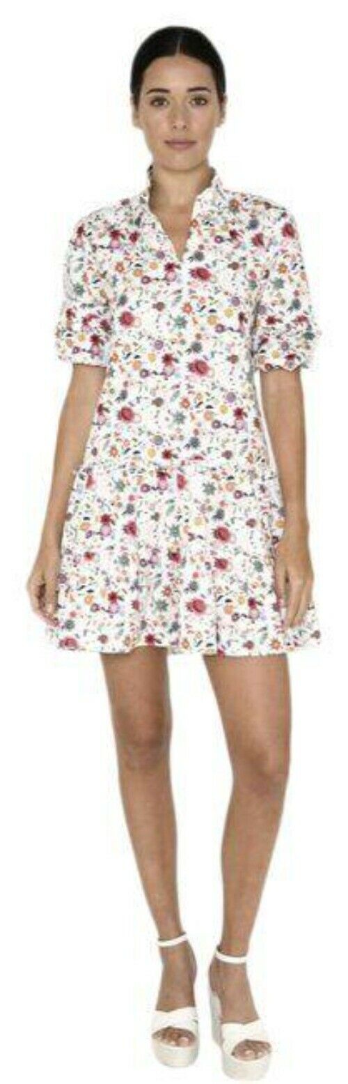 Nicole Miller Multicolor New Floral Shift Small Msrp Short Casual Dress