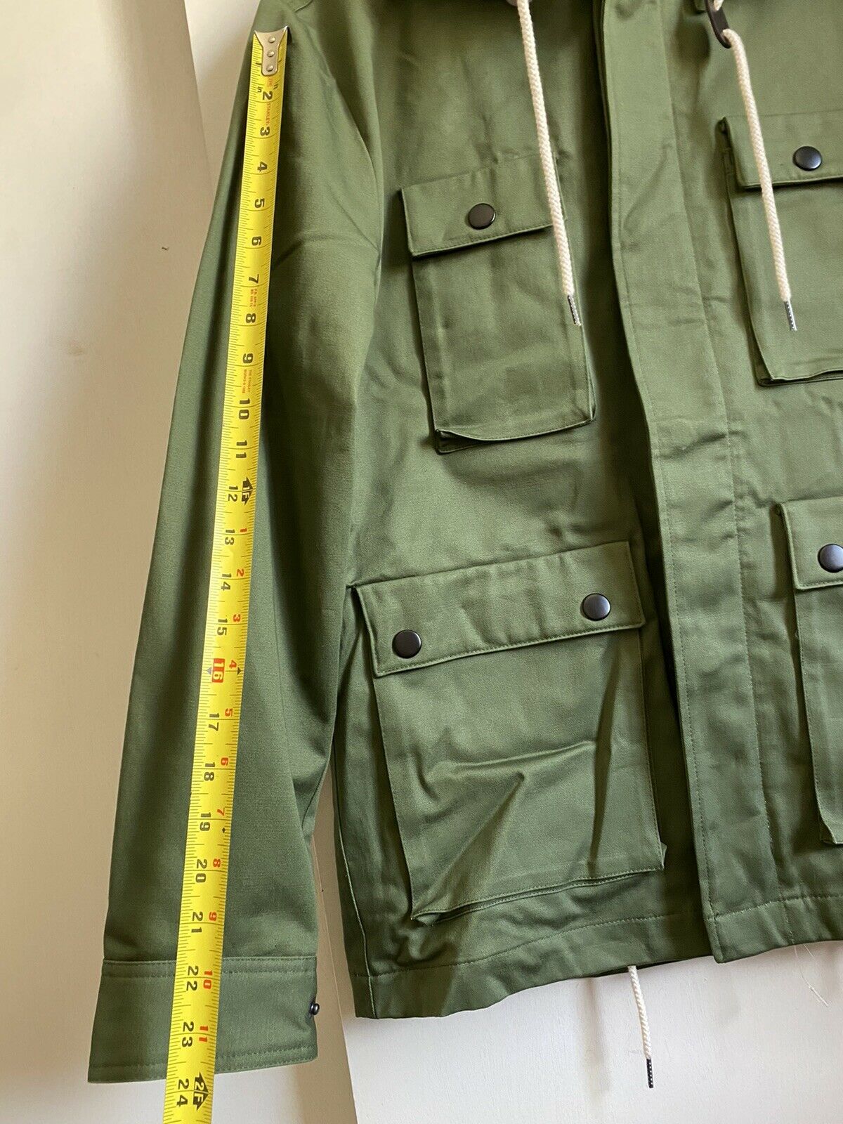 New! BONOBOS Field Jacket W/ Hoodie Olive Size Medium