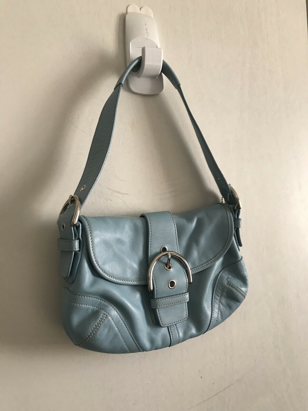 COACH Blue Leather Hangbag