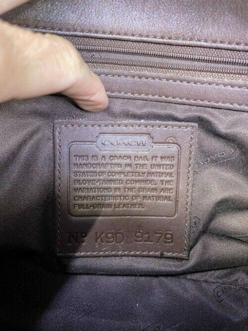 coach vintage brown leather shoulder bag
