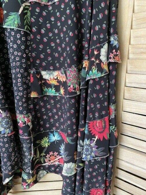 Nicole Miller black multicolor floral skirt