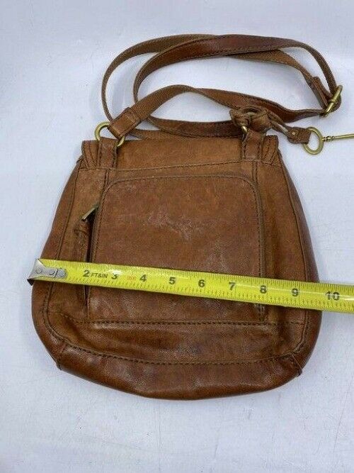 Fossil brown leather shoulder bag