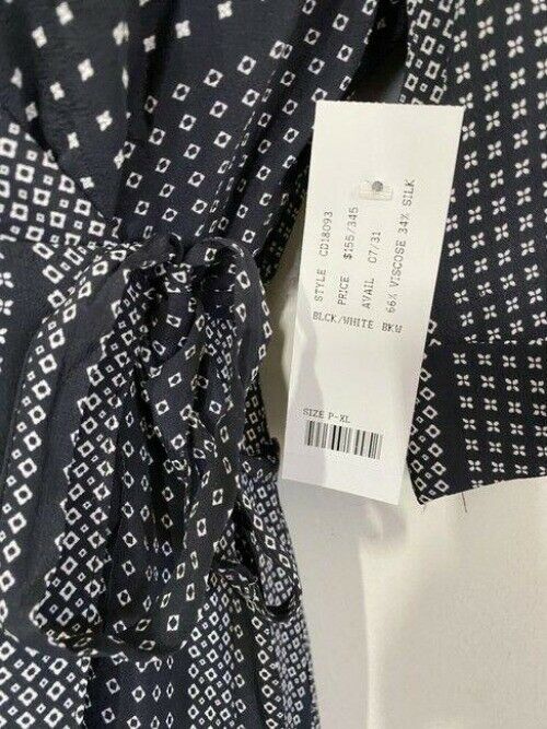 nicole miller black white new foulard hi lo msrp long formal dress