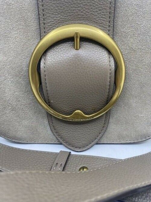 Polo Ralph Lauren Lennox Gray Suede Leather Cross Body Bag