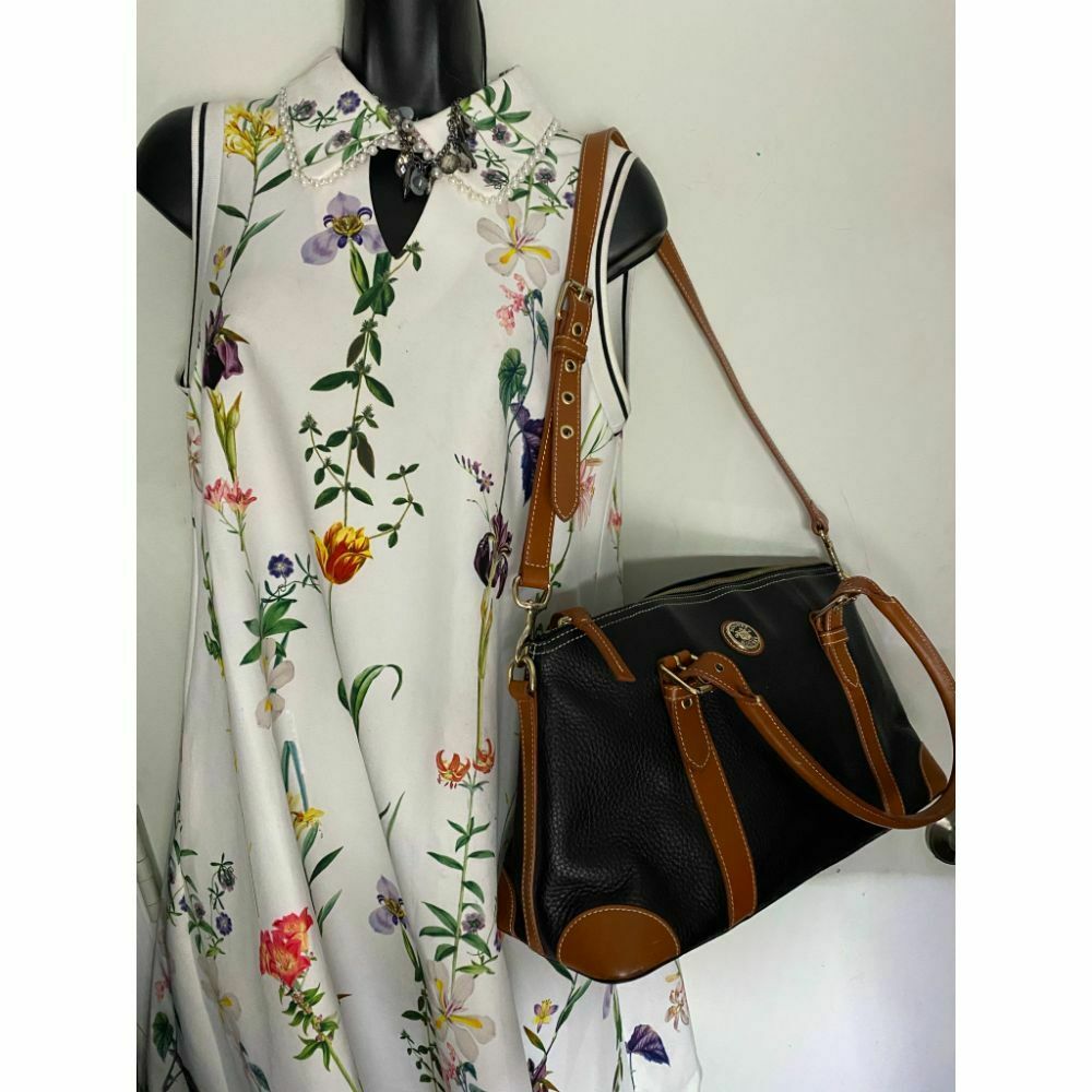 DOONEY & BOURKE Black Vintage Leather Shoulder Bag