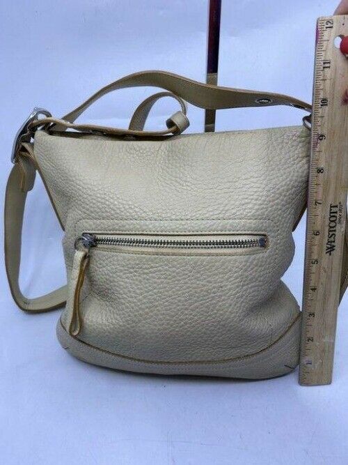 coach beige leather cross body bag
