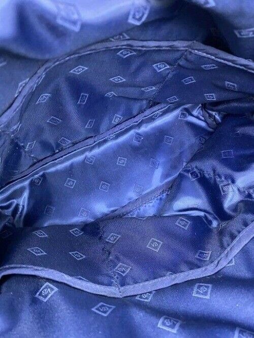 Vera Bradley Large Quilted Navy Blue White Shoulder Bag
