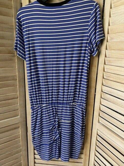 Nicole Miller blue white stripe msrp small short casual dress