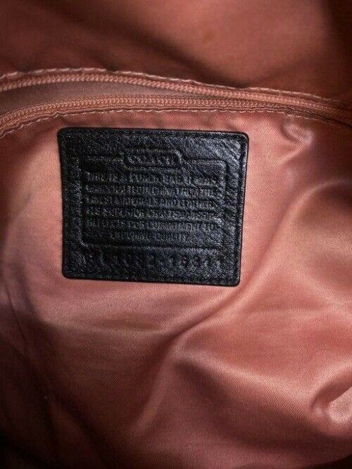 coach bag cream black fabric tote