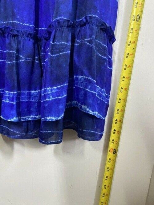 nicole miller blue new tie dye off the shoulder msrp