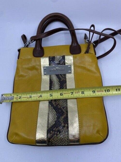 my flat in london yellow brown cross body bag