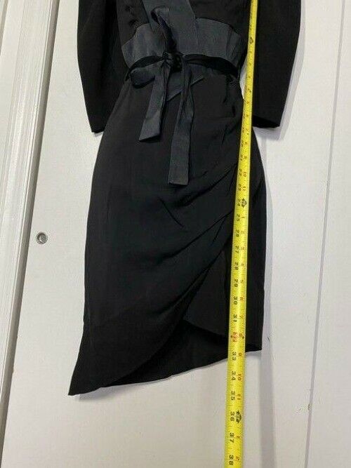 nicole miller black w new wrap around puff sleeves msrp