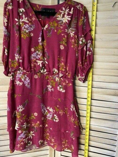 Nicole Miller Pink White New Floral Mini Msrp Short Casual Dress