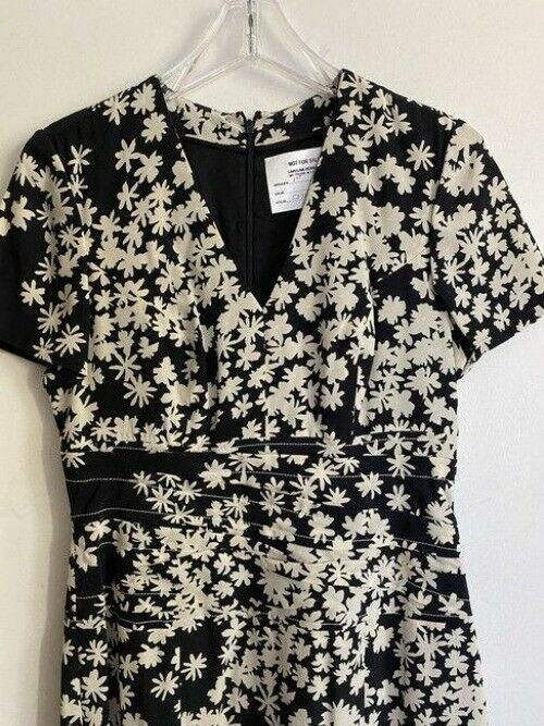 carolina herrera whiteblack new floral chiffon msrp