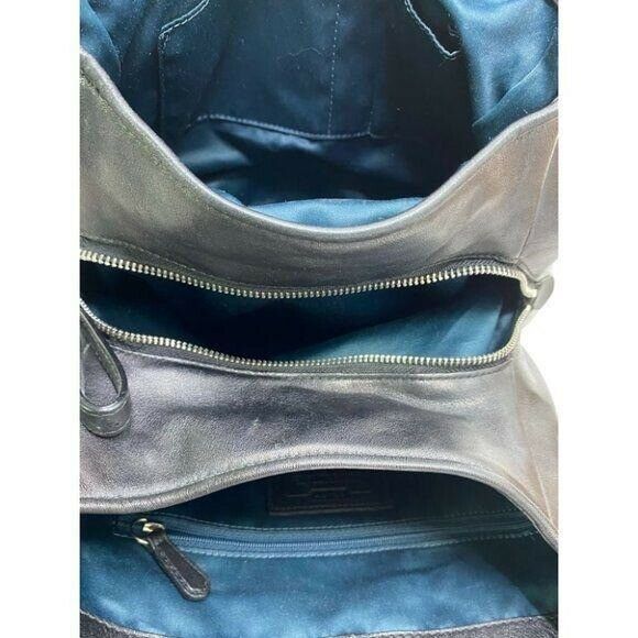 COACH Large Black Jacquard Fabric Tote Bag