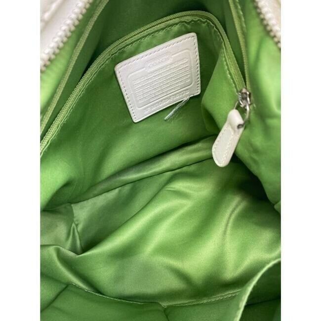 Coach Large White Leather Hobo Bag