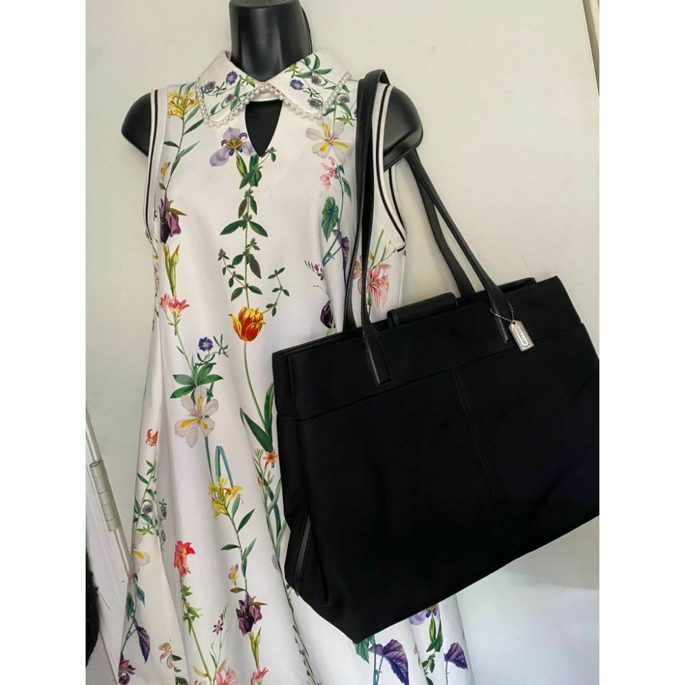 Coach Women's Large Black Fabric Tote Bag