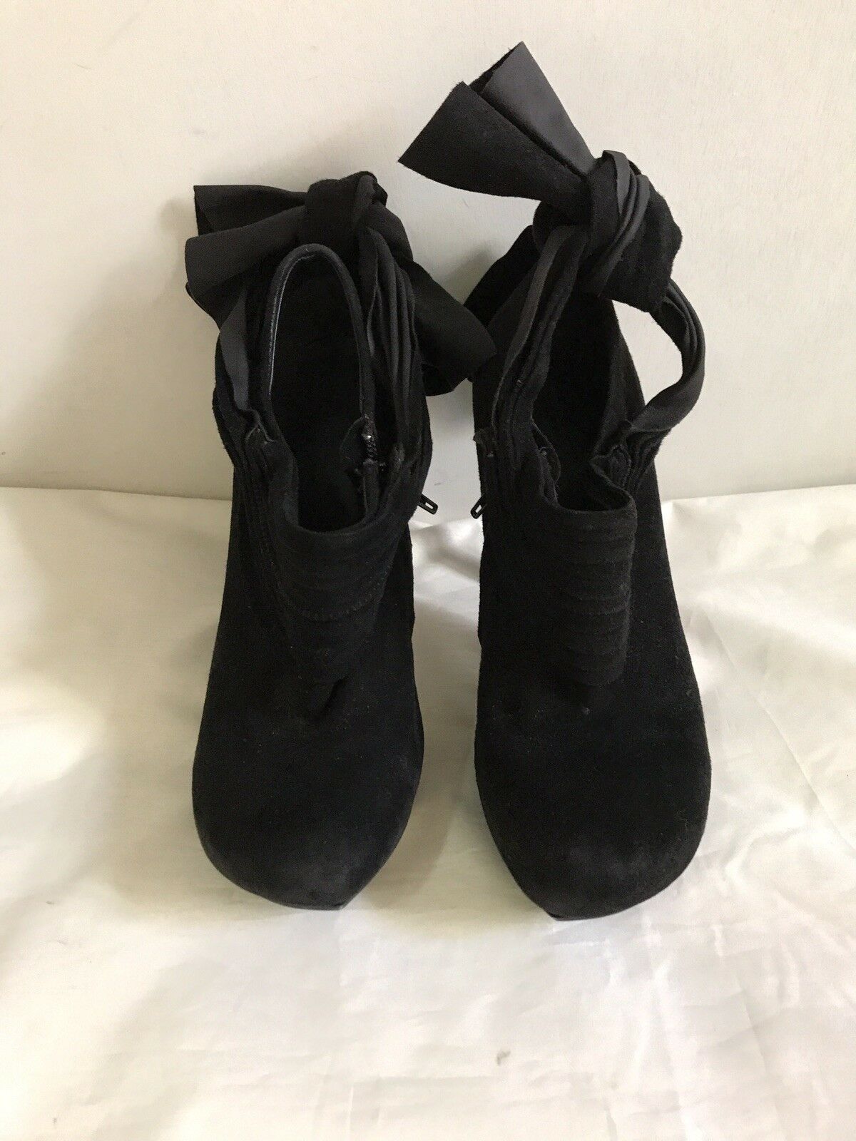 BALENCIAGA Black Suede Booties  Size 38