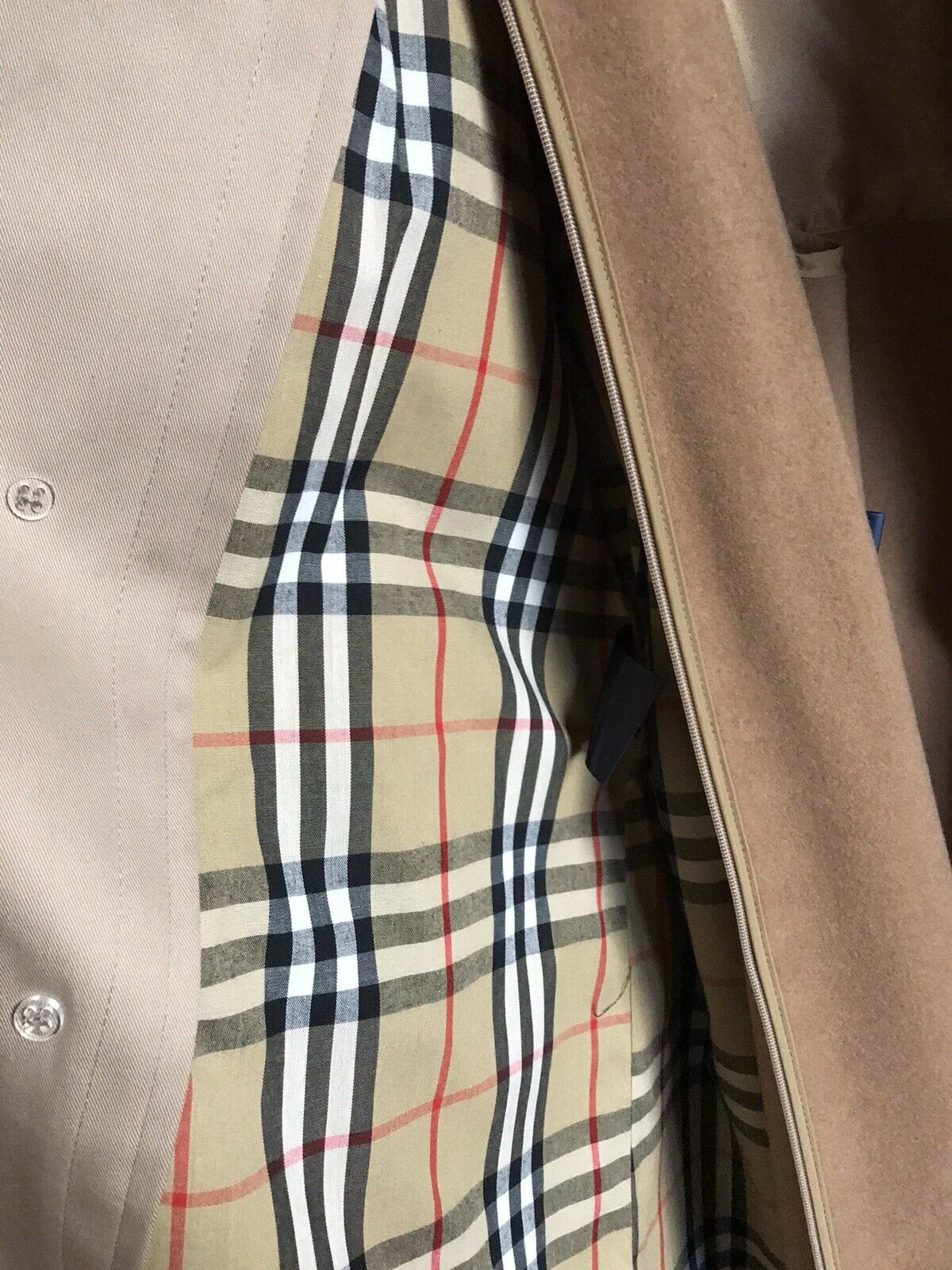 BURBERRY Men’s Khaki Trench Coat Excellent! XL