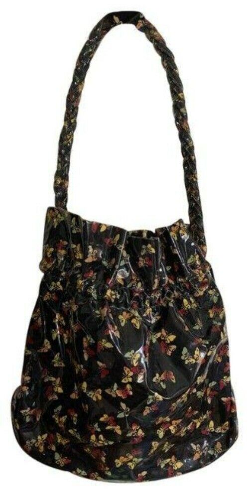 BOTTEGA VENETA Laminated Butterfly Bucket Multicolor Tote Bag