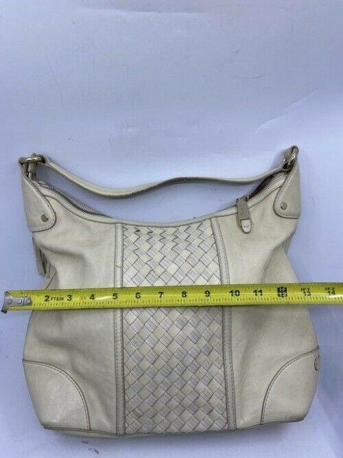 cole haan xl cream leather shoulder bag