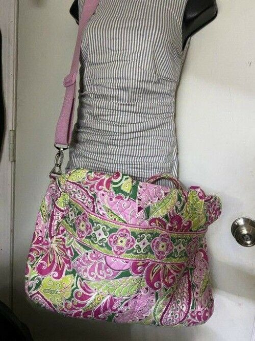 Vera Bradley Xl Duffel Msrp Pink Green Weekendtravel Bag