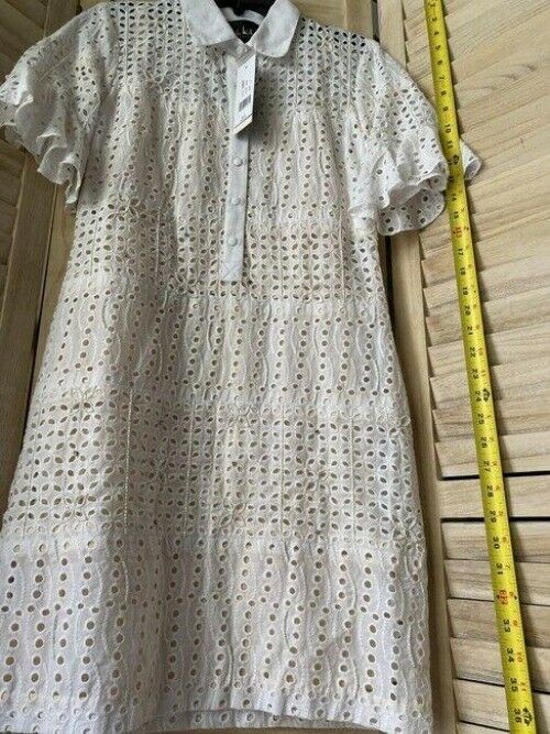 Nicole Miller white collared eyelet msrp