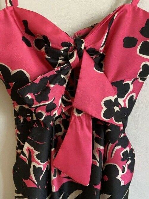 milly pink black white new floral print spaghetti strap small tank topcami