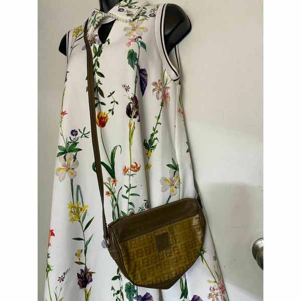 Fendi Brown Vintage All Over Logo Crossbody Bag
