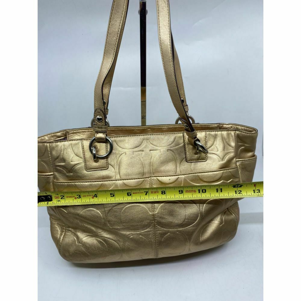 COACH Medium/ Large Leather Gold Shoulder Bag