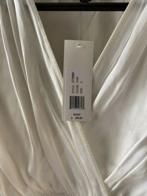Nicole Miller ivory msrp small blouse