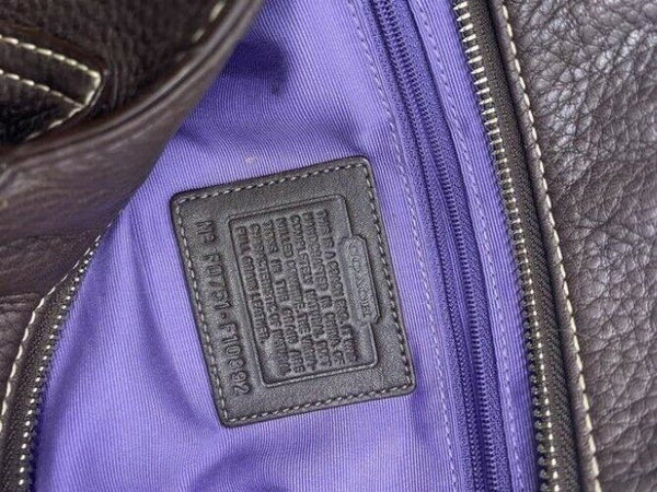 coach medium bag handbag brown leather shoulder bag