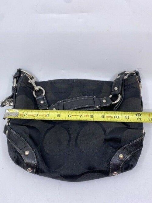 coach mini bag black fabric tote