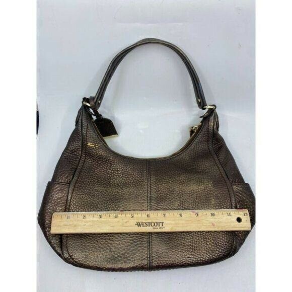 Cole Haan Leather Crossbody Brown Gold Customized