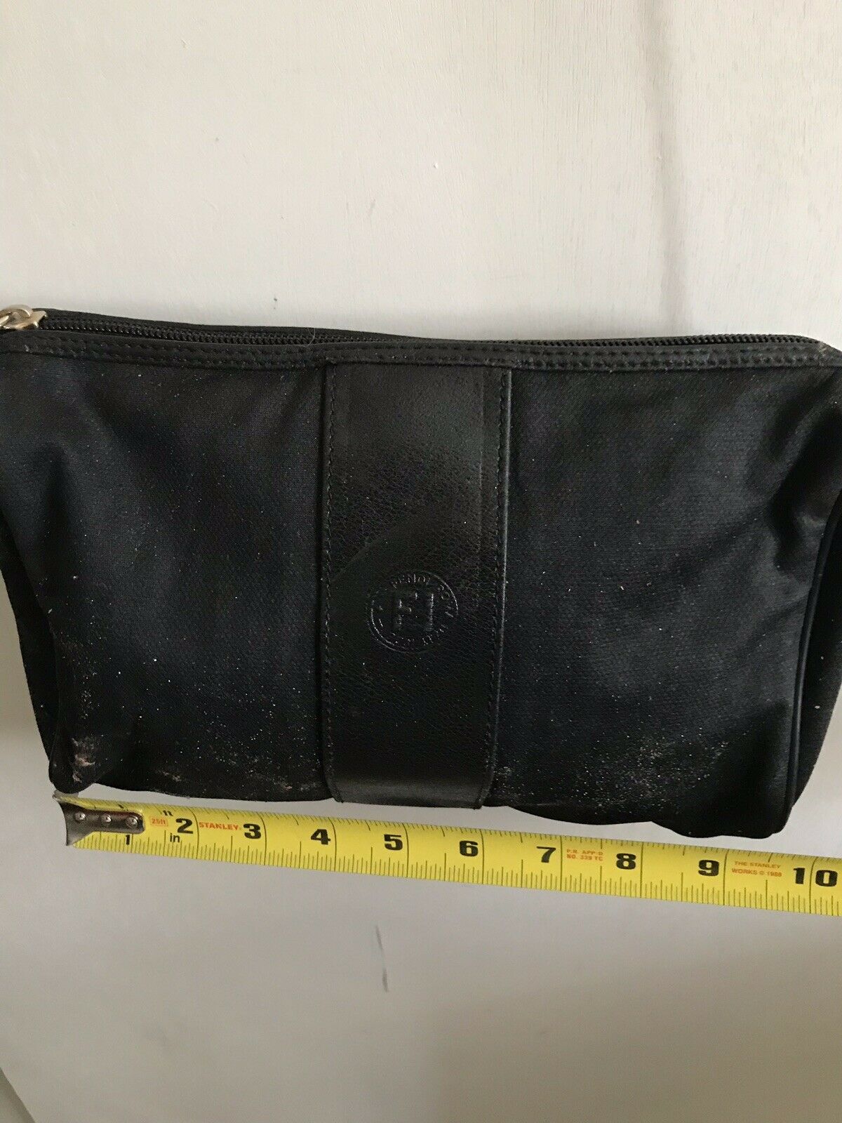 FENDI Vintage Small Black Stripe Crossbody Bag