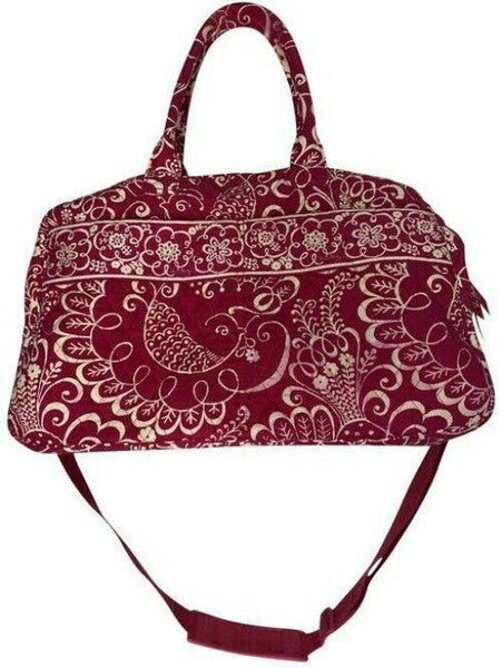 Vera Bradley Xl Duffel Msrp Red White Weekendtravel Bag
