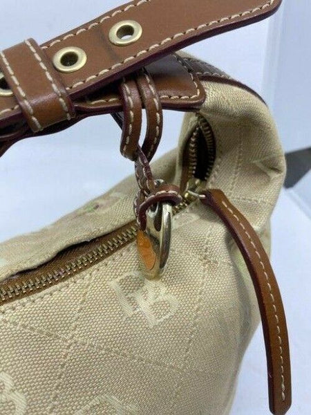 dooney and bourke in need of tlc cream fabric tote