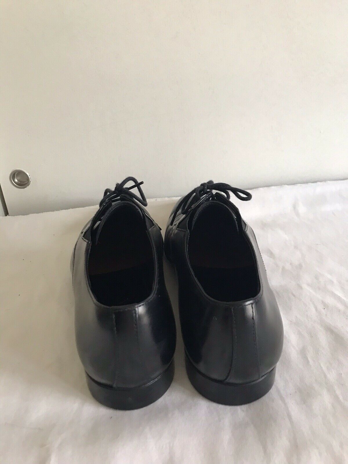 Prada Black Smooth Leather Oxfords