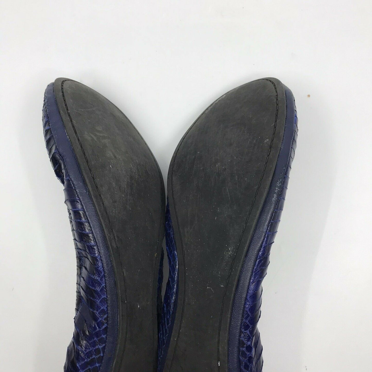 TORY BURCH Navy Snake Skin ballet Flats Size 9