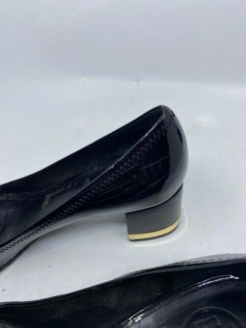 Tory Burch Black Leather Mid Heel Pumps Size Us