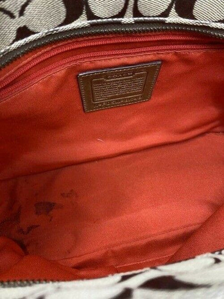 Coach Shoulder Bag Medium Msrp Beige Brown Jacquard Fabric Tote