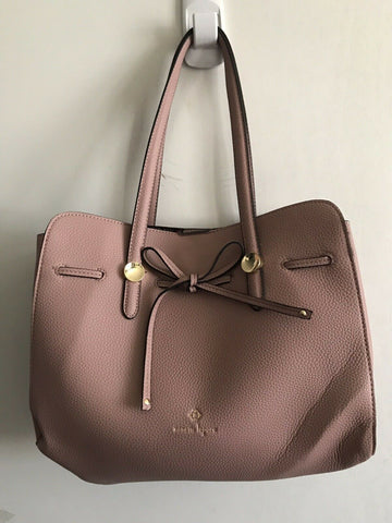 NANETTE LEPORE Large Leather Dusty Pink Handle Bag Tote