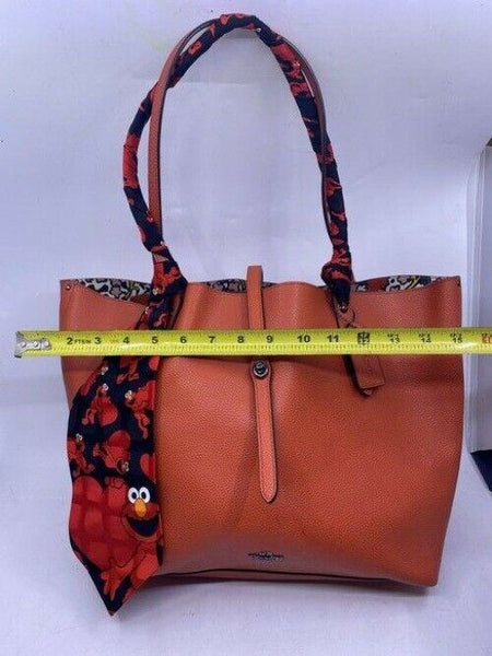 coach tote w bag tote w detachable specialty orange leather shoulder bag