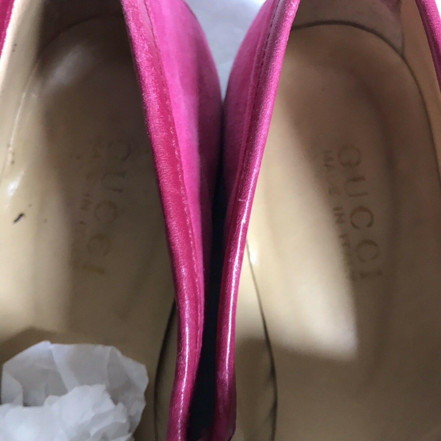 GUCCI Pink Suede Horsebit Loafers 8.5
